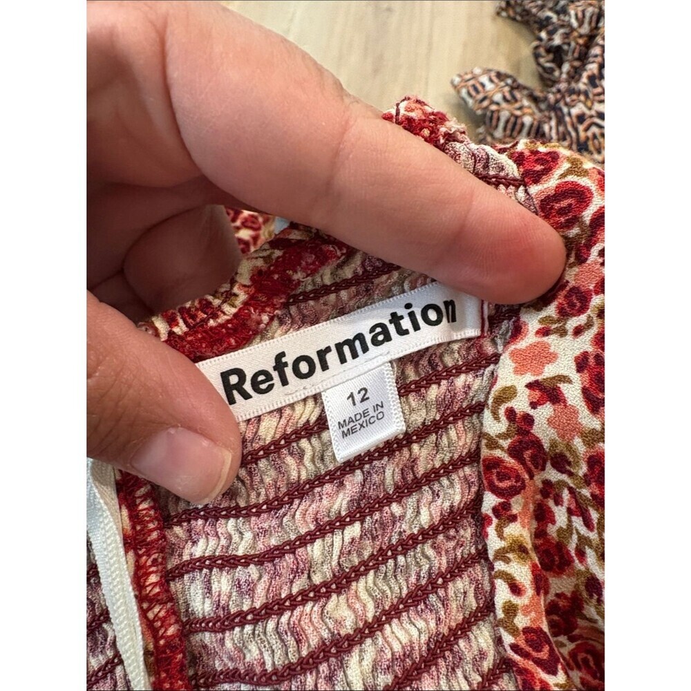 Reformation Rust Floral Midi Dress - Picture 8 of 12